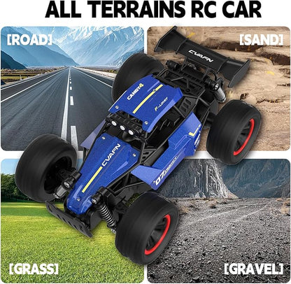 1/16 Scale Remote Control Monster Truck 20 + km/h Outdoor 2WD Off Road Hobby RC Truck With LED light &amp rechargeable battery All Terrain Fast RC Car Toy Ideal Gift for Kids Boys &amp Girls Age