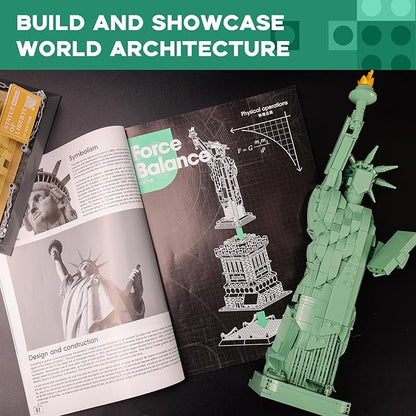 ArtorBricks Statue of Liberty Architecture Model Kit - 1577-Piece Premium Building Set for Collectors Detailed Display &amp Thoughtful Gift Idea