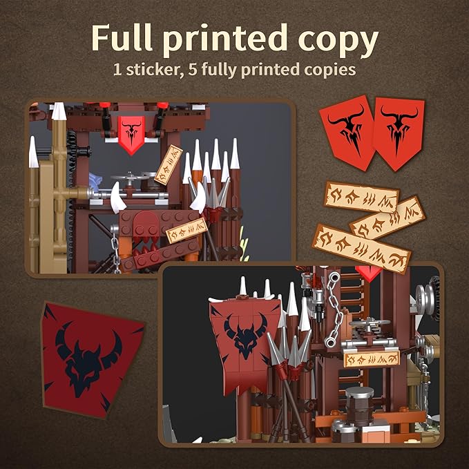 Horde Building Set Toy Buildings Blocks for Adults Teens DIY Craft Orcs of The Hordes Model Kits for Adult Boys Girls 14+ Home Office Art Decor Holiday Christmas Birthday Gift 1279PCS