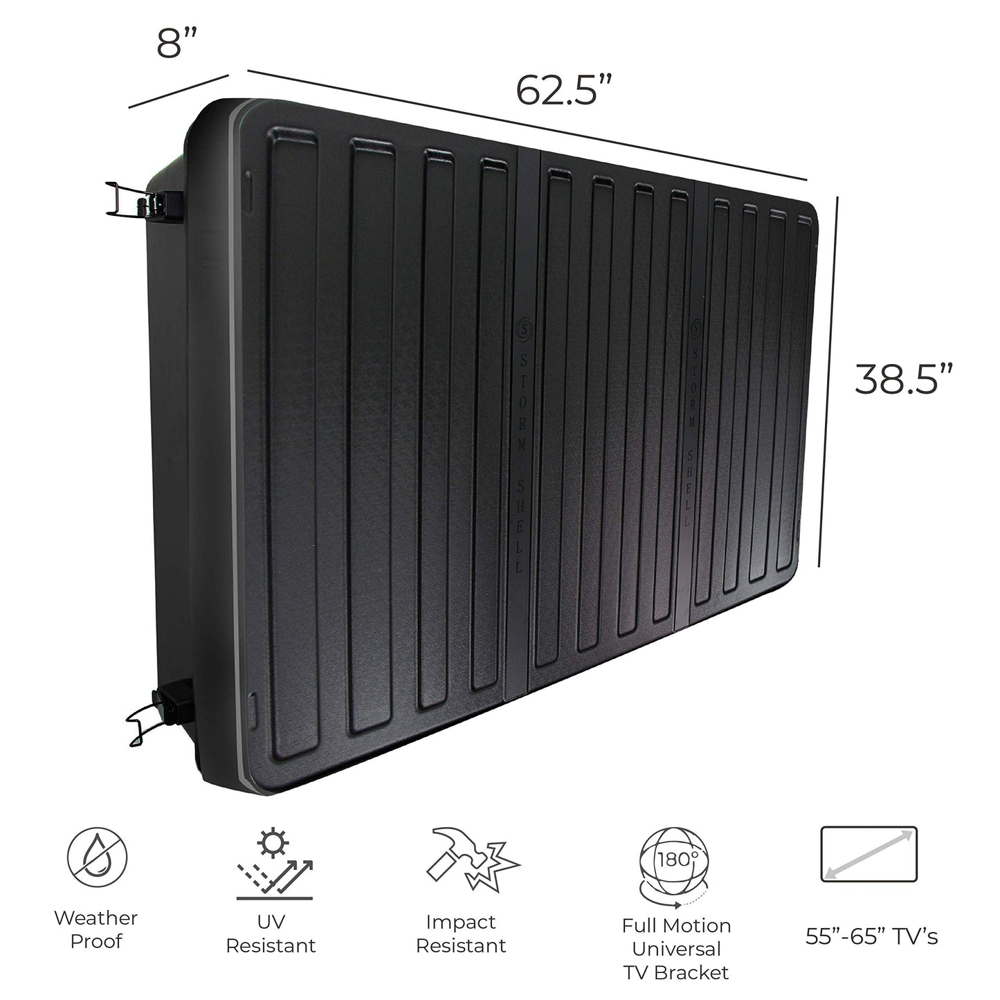 Storm Shell SS-65 Outdoor TV Enclosure, 56-65 inch, Black