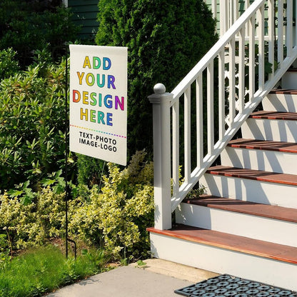 Skiennix Custom Garden Flag - Personalized Outdoor Yard Decor | Double-Sided 12.5x18 & 28x40 Sizes
