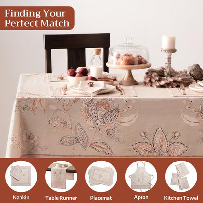 Maison d' Hermine Premium Table Cloth Square Table 100% Combed Cotton 70 x 70 Inches Tablecloth Reusable Decorative for Dining Room, Farmhouse, Home, Party, Festive & Wedding - Society Florals