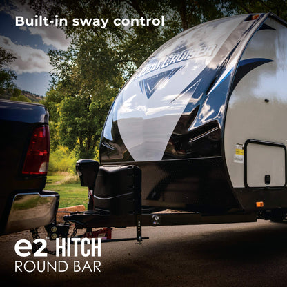 Fastway e2 2-Point Sway Control Round Bar Hitch, 94-00-0800, 8,000 Lbs Trailer Weight Rating, 800 Lbs Tongue Weight Rating, Weight Distribution Kit Includes Standard Hitch Shank, Ball NOT Included