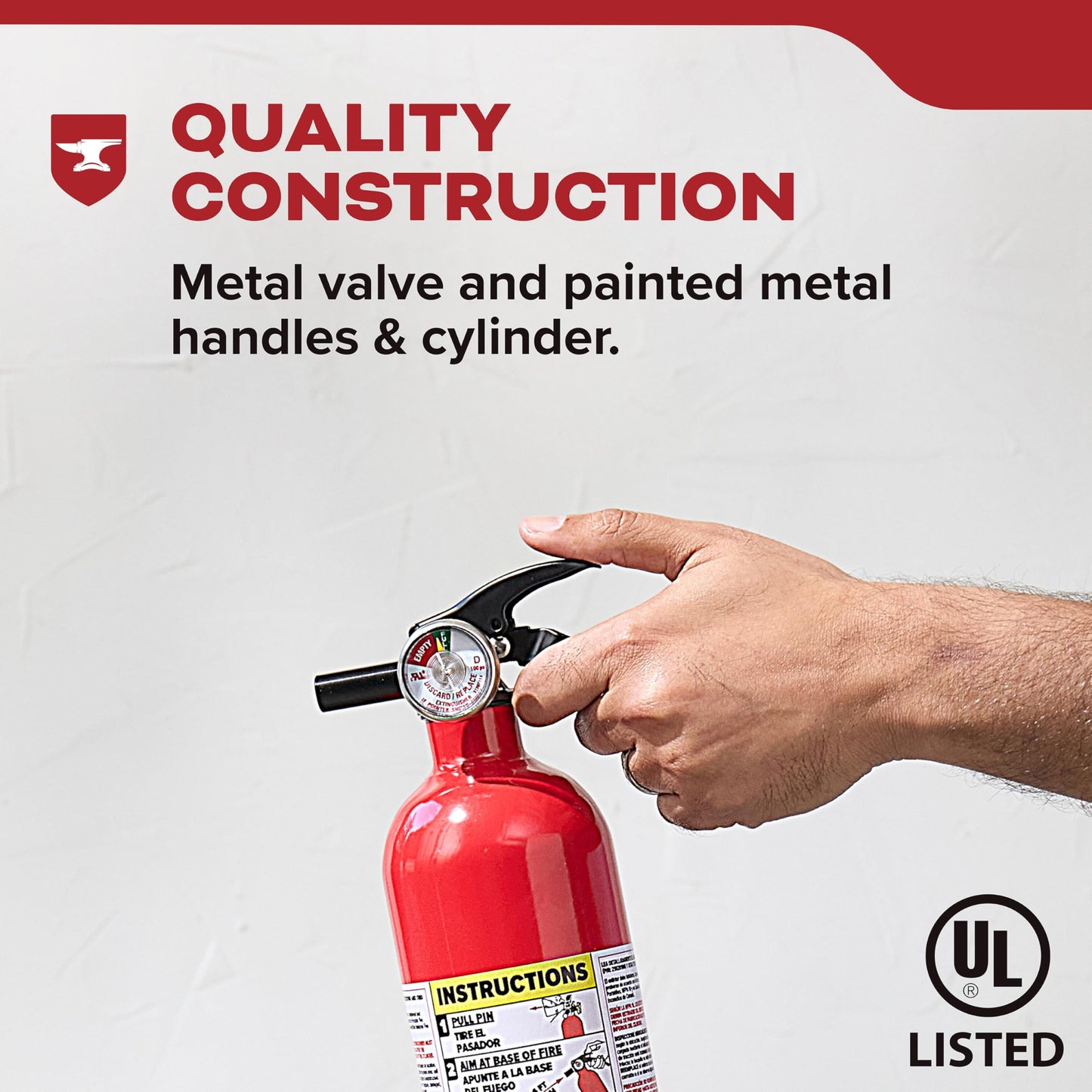 Kidde Fire Extinguisher for Home, 1-A:10-B:C, Dry Chemical Extinguisher, Red, Mounting Bracket Included, 4 Pack