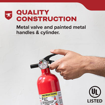 Kidde Fire Extinguisher for Home, 1-A:10-B:C, Dry Chemical Extinguisher, Red, Mounting Bracket Included, 4 Pack