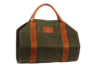 1844 Helko Werk Germany Frontier Collection Canvas Log Carrier - Firewood Holders and bags for Fireplace Logs - Made in USA (Log Carrier Green) #8755G