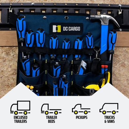 DC Cargo Mall 5' Long E Track Tie Down Rail (4 Pack) Powder Coated Steel Universal ETrack Tiedown System Kit - Easy Safe Secure Bolt on Socket System for Cargo on Pickups, Trucks, Trailer Tie, Vans