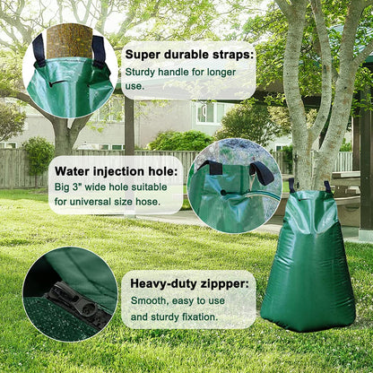 Tanzfrosch 12 Pack 20 Gallon Tree Watering Bags, Reusable, Heavy Duty and Slow Release Gator Bags for Trees, Premium PVC Plant Drip Irrigation Bags,5-8 Hours Releasing Time