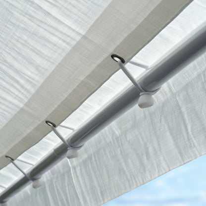 ShelterLogic 10' x 20' 6-Leg Agricultural Outdoor Shade Tent Canopy, UPF 50+, 100% Waterproof Small Storage Tent for Livestock and Crops, White