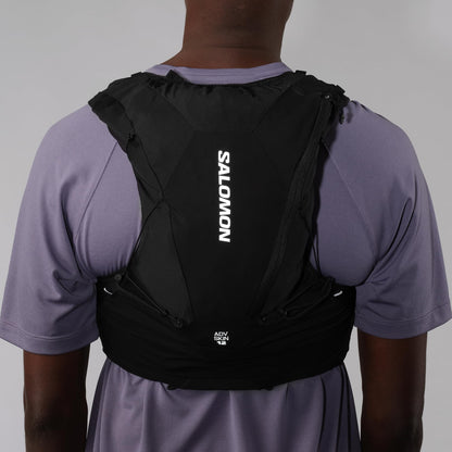 Salomon Unisex Advance Skin 12 | 12 Liter Hydration Trail Running Vest, Black, Medium