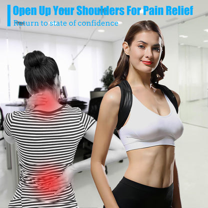 Posture Corrector for Men and Women - Invisible & Mesh Breathable Upper Back Brace - Adjustable Back Straightener - Relieve Shoulder, Neck & Back Pain, L(38-48inch) 1PCS