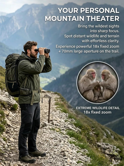 18x70 High Power Binoculars for Adults, Professional 70mm Large Aperture for Astronomy & Stargazing, Ultra-Bright Long Range Binoculars for Low Light & Coastal Observation