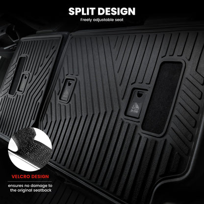 LASFIT Cargo Mat for Toyota 4Runner 2010-2024 (Only Fit 5-Seats) Back Seat Protector for 5th gen 4Runner Seater Accessories (Fit W/O Sliding Cargo Tray, Rear Backrest Mats+Rear Trunk Mat)
