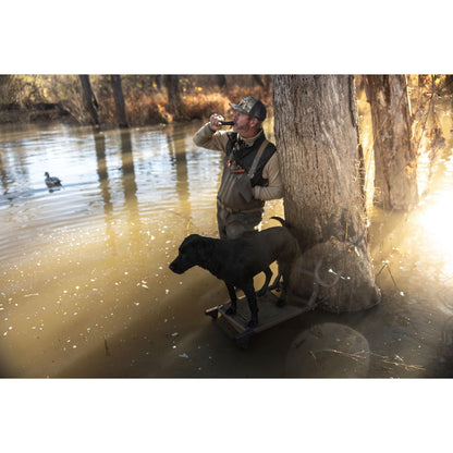Momarsh Ramp Stand | Foldable Dog Ladder Platform for Waterfowl Hunting Training | Adjustable Pet Trainer Stand | Duck Retriever Instruction Blind | Portable Dura-Mesh Timber or Boat System