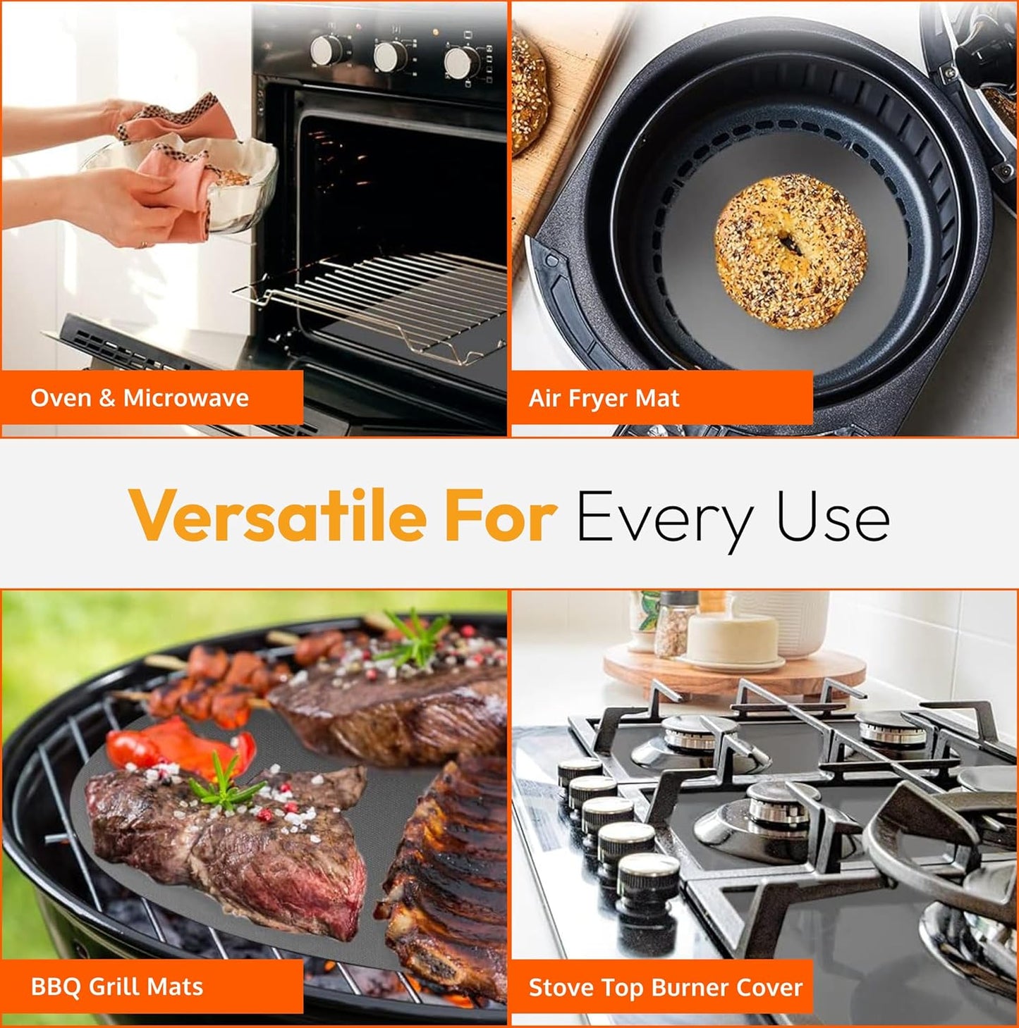 Silver Teflon Liner Roll - Versatile Non-Stick Mat for Ovens, Stovetops & Grills (75” x 17”)