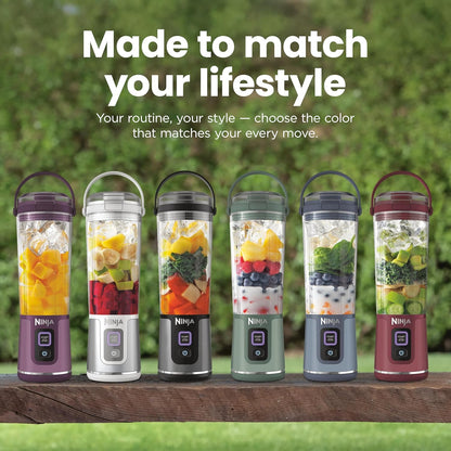 Ninja Blast Portable Blender - Cordless 18oz Personal Blender for Smoothies & Shakes | BPA Free, USB-C Rechargeable, Metallic Black