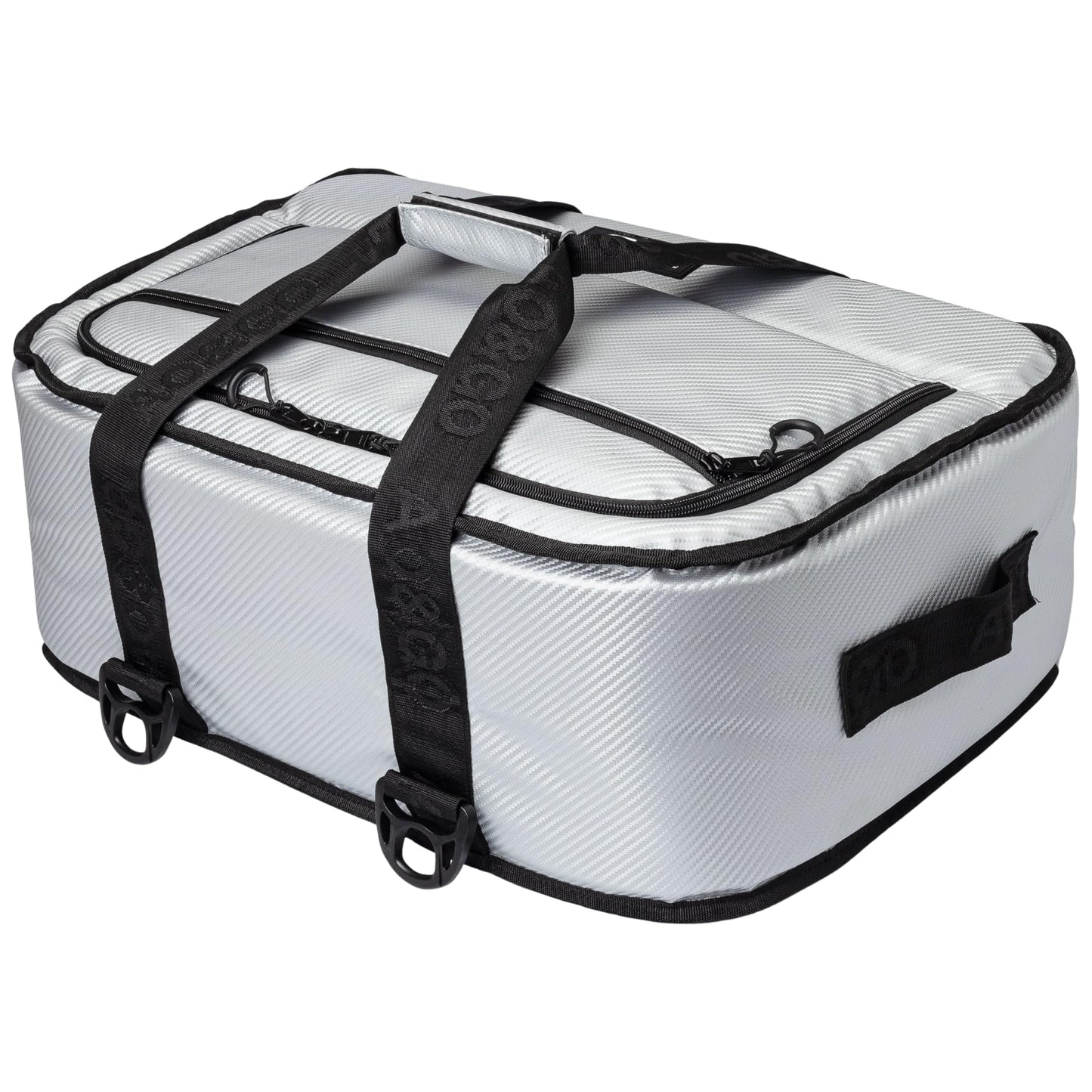 AO Coolers Stow-N-Go Carbon Soft Cooler, Low-Profile, Leakproof with High-Density Insulation, Holds Ice for 24 Hours, Silver, 38-Can
