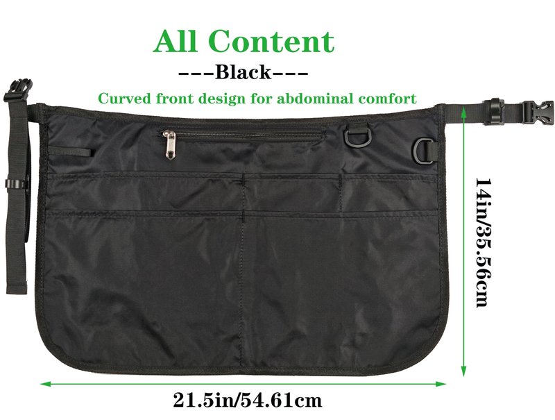 Bafelia Waterproof Server Apron for Women with 6 Pockets,Quickly Put on and Take off Waitress Apron,Work Apron for Bartender Barista (1, Black)