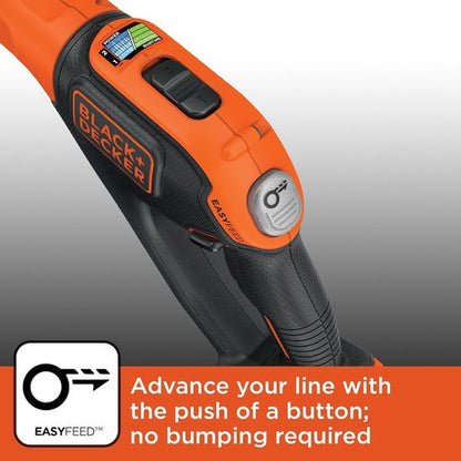 BLACK+DECKER 20V MAX Cordless String Trimmer & Edger - 12-Inch, 2-Speed Control, 2 Batteries & Charger Included