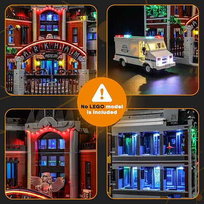 LIGHTAILING Light for Lego-76300 Arkham Asylum — Easy Install Hidden Wiring Home Decor &amp Gift-Ready (Model Not Included)