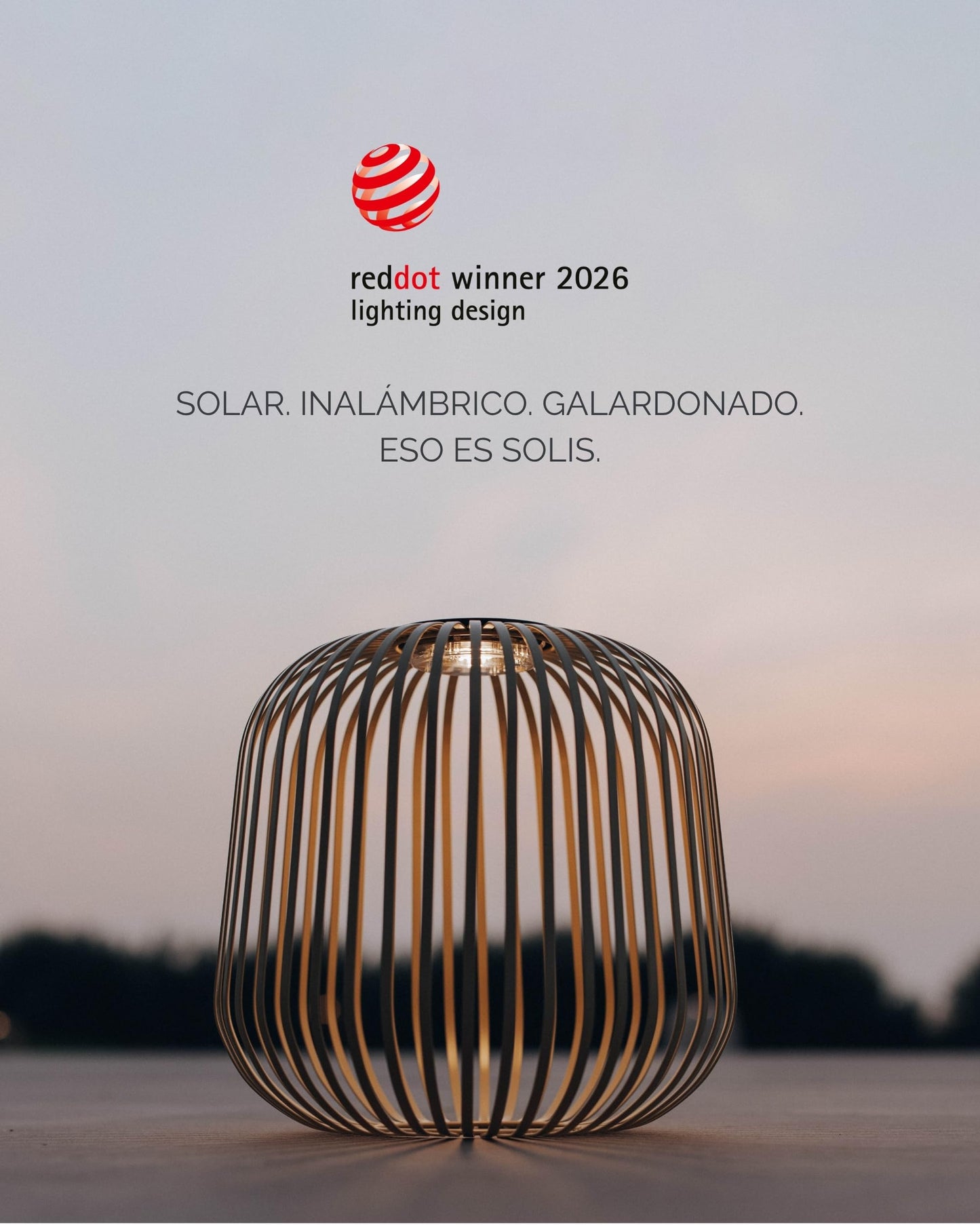 LUUK Studio Solis Wireless Solar LED Ambient Lamp, Warm White, Indoor Outdoor Cordless Lighting, Rust-Resistant, Ideal for Patio, Garden, Bedroom, USB-C Rechargeable, Soft Cozy Style, Sand, Size S