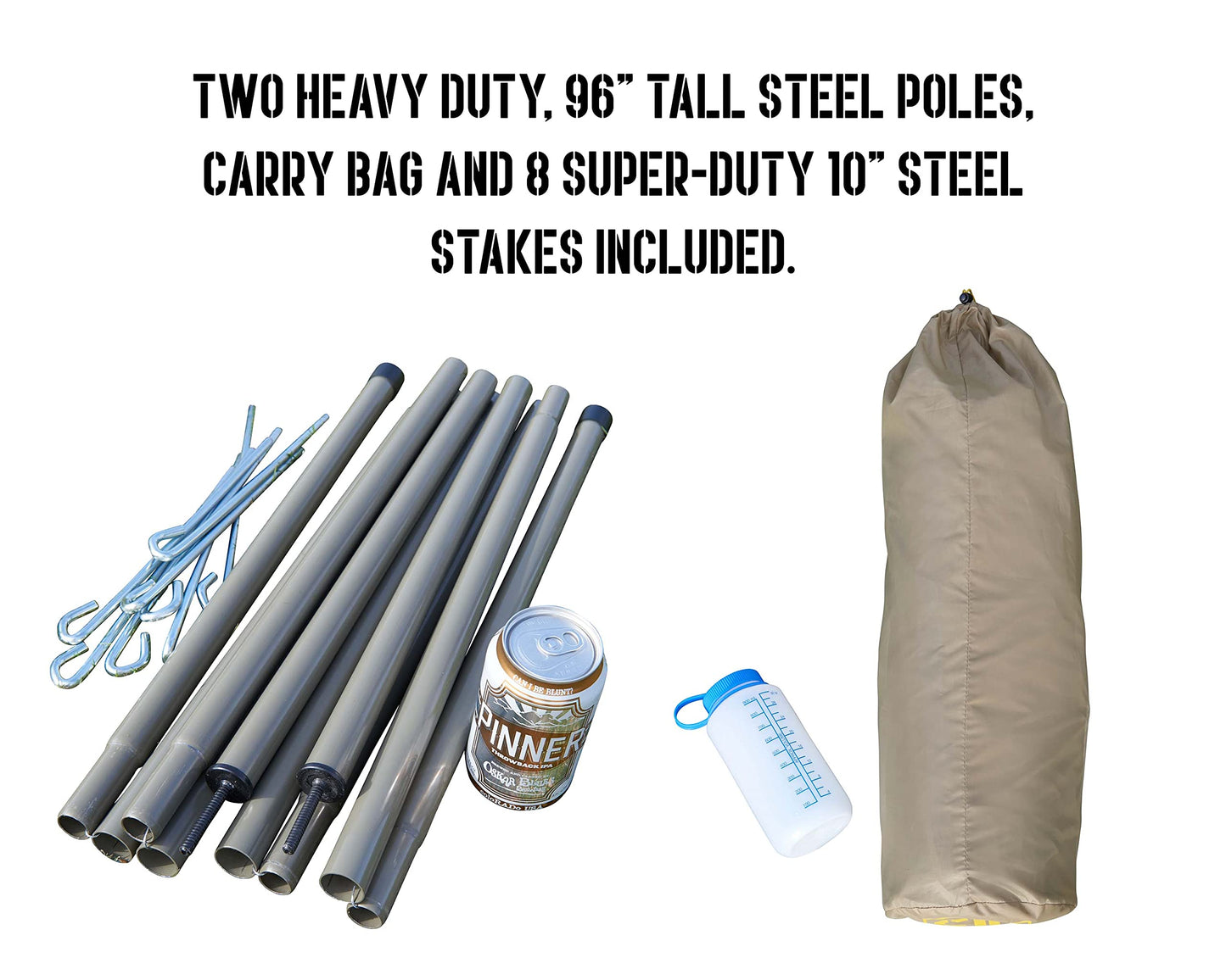 Slumberjack SJK Roadhouse Tarp, Hunting Camping & Overland Shelter Protects from Rain & Sun (Khaki)