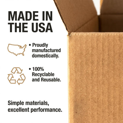 Box USA 50 Gallon 18 L x 18 W x 36 H 10-Pack Cardboard Trash Cans and Recycling Bins, Reusable or Disposable Pop Up Garbage Boxes
