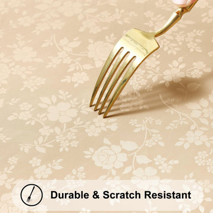 Smiry Rectangle Table Cloth, Waterproof Heavy Duty Vinyl Tablecloths, Wipeable Washable Table Cover for Kitchen and Dining Room (Champagne, 60" X 102")