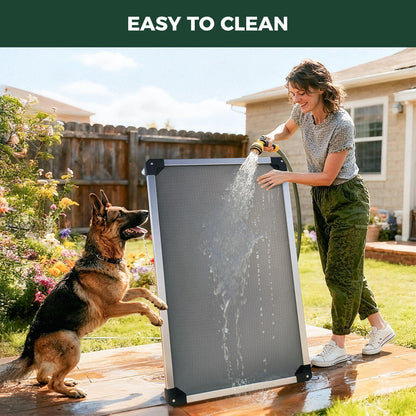 FXW TitanNest Chew-Proof Elevated Dog Bed, Raised Cot for Indoor/Outdoor/Camping Use, Durable & Washable Padded Pet Bed for Large Dogs, 47.0" L x 29.0" W x 7.3" H, Gray