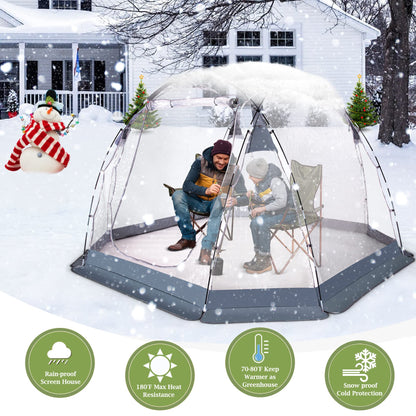 Bubble Tent 4-6 People Transparent Tent 10'x10' Outdoor Tents Cold and Waterproof Suitable for Terrace, Canopy, Backyard Star Watching Camping Portable Tents