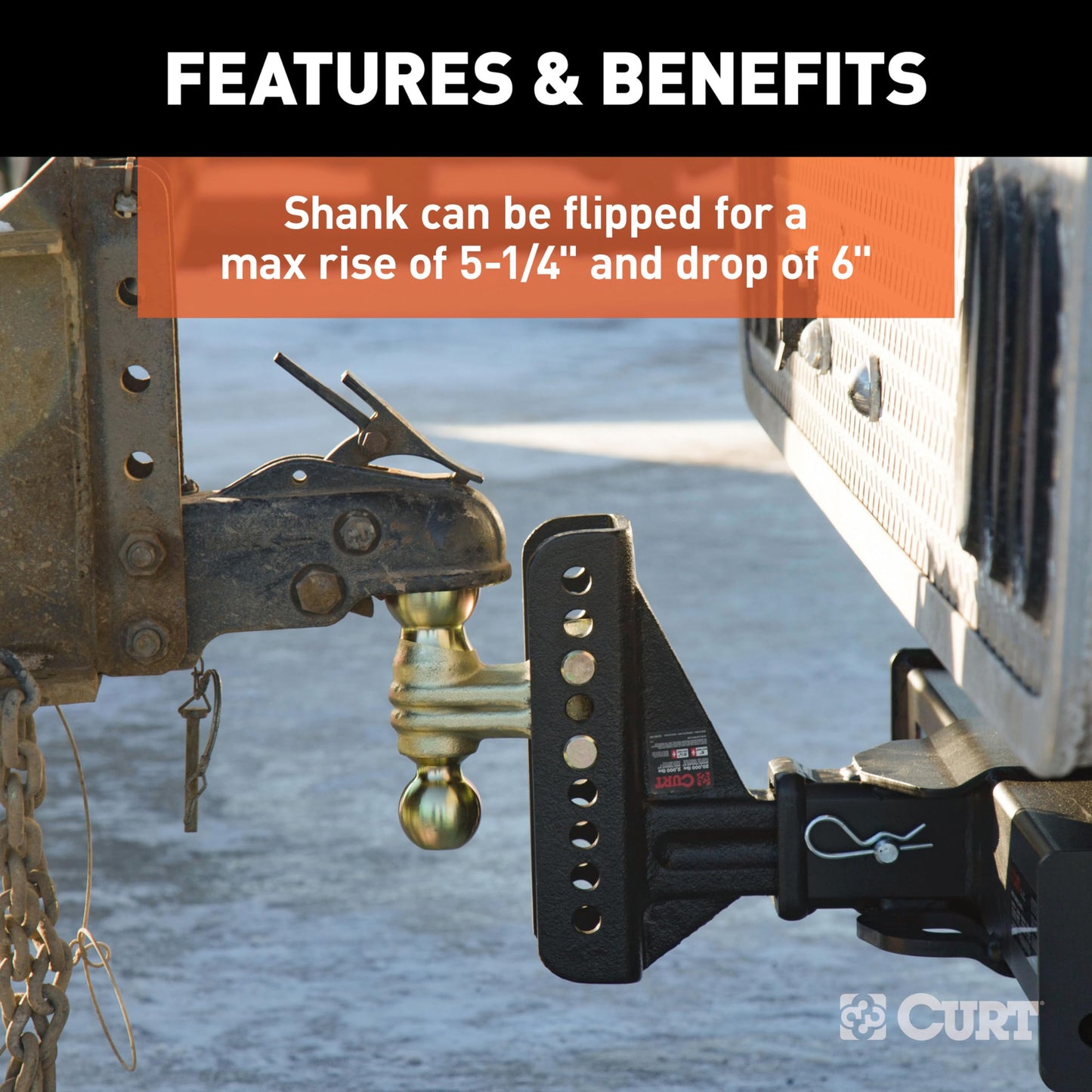 Curt 45902 Adjustable Channel-Mount Ball Mount
