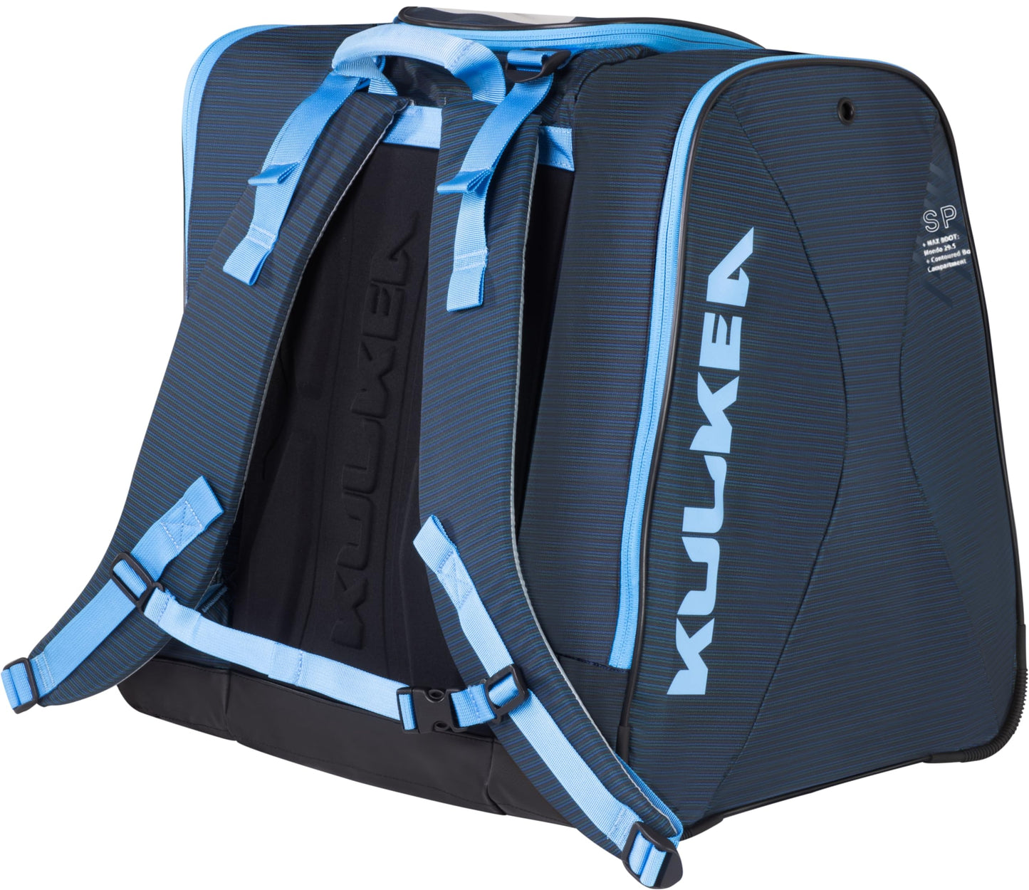 KULKEA Speed Pack Ski Boot Backpack - Ski Boot Bag With Open Pack Design For Quick Gear & Boot Storage - Durable, Spacious, & Water Resistant Backpack (Blue Run)