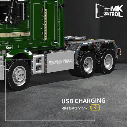 Mould King Tractor Truck Block Kits Model MOC Building Blocks Set to Build Gift for Age 14+/Adults Collections Enthusiasts(2060 Pieces with Motor/APP Remote Control)