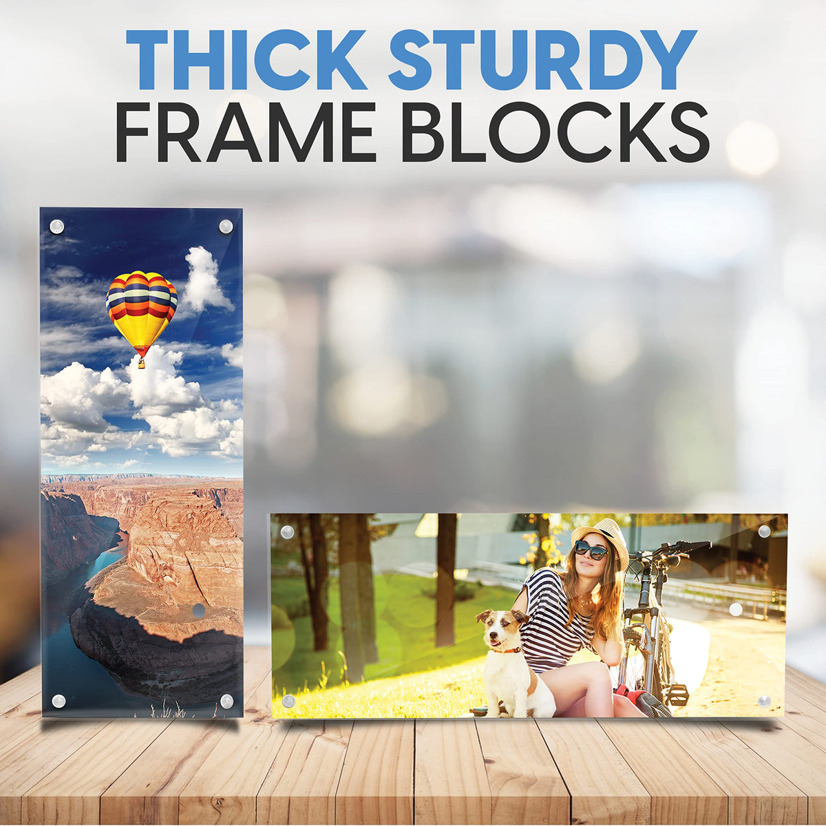 Mammoth DuraClear 4x10 Acrylic Frame - Frameless Panoramic Picture Frame & Cosmetology License Frame Display - Sleek, Modern Long Picture Frame Design for Elegant Decor (5 Pack)