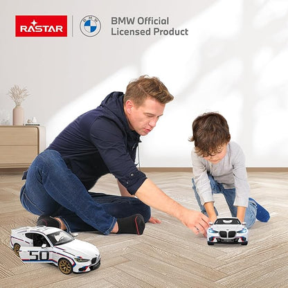 RASTAR BMW RC Car 1/14 BMW 3.0 CSL RC Car BMW Remote Control Toy Car for Kids White 2.4G