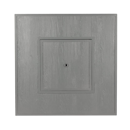 Square 42 in. x 42 in. Aluminum Propane Fire Pit Table with Glass Beads, Two Covers, Lid, 57,000 BTUs in Grey Finish