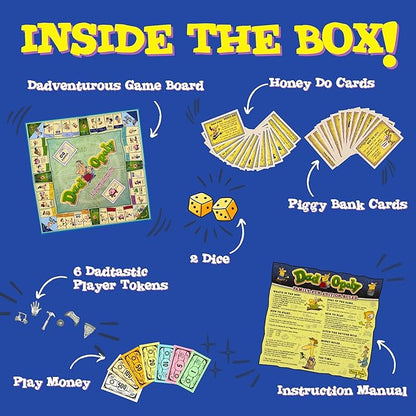 DadOpoly – The Hilarious Family Board Game for Dads and Kids Family Night Laughs and Dad Humor Fun