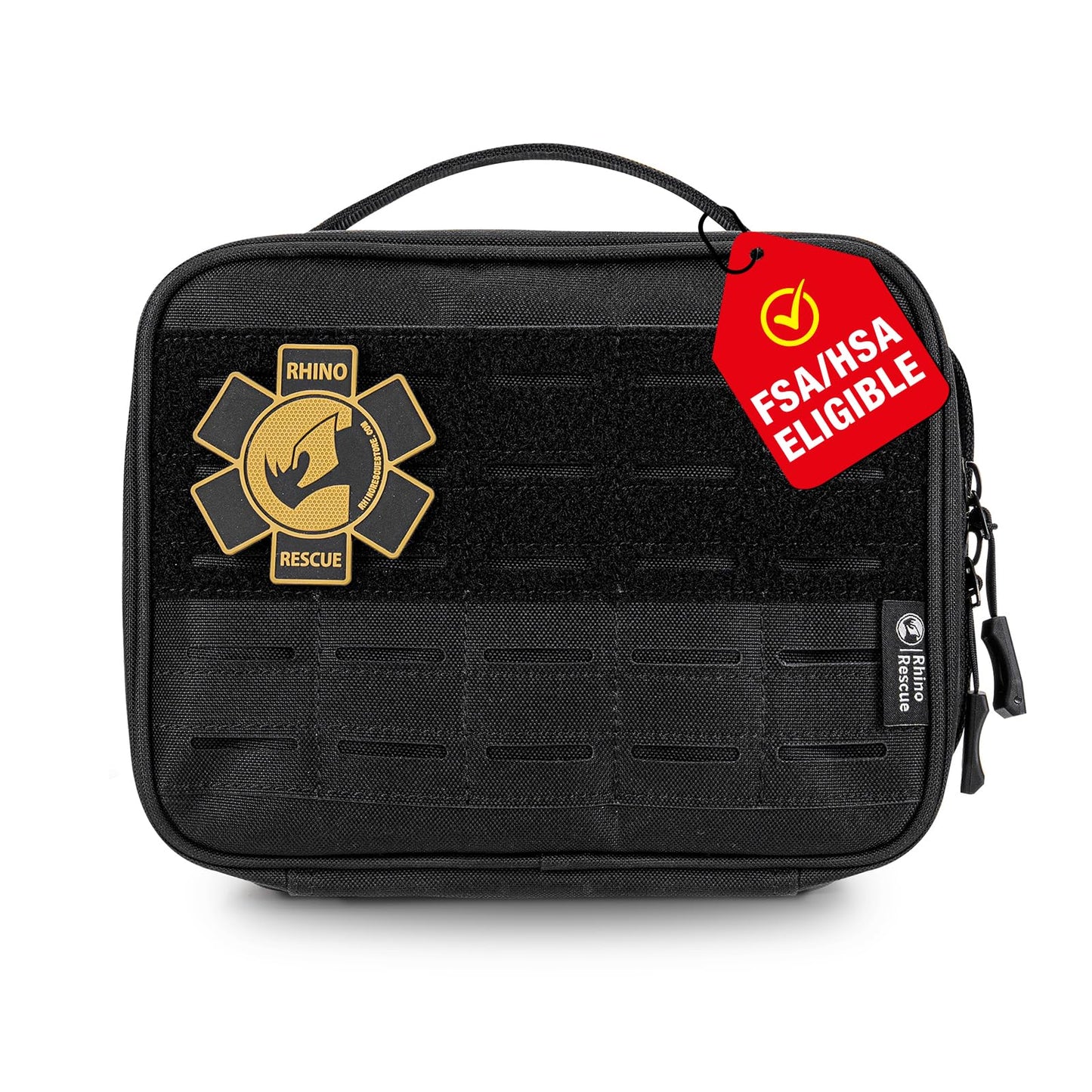 RHINO RESCUE Vehicle IFAK Trauma Kit with C-A-T Tourniquet, Tactical First Aid Kit Molle Pouch Black