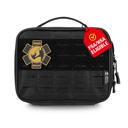 RHINO RESCUE Vehicle IFAK Trauma Kit with C-A-T Tourniquet, Tactical First Aid Kit Molle Pouch Black