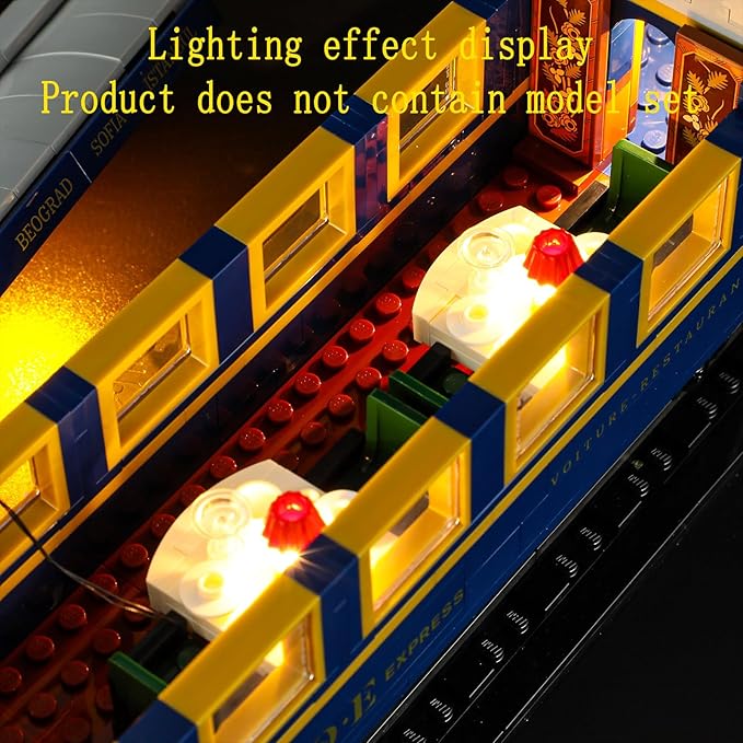 LED Light Kit Compatible with Lego The Orient Express Train - Lighting Set for Ideas 21344 (Model Set Not Included)