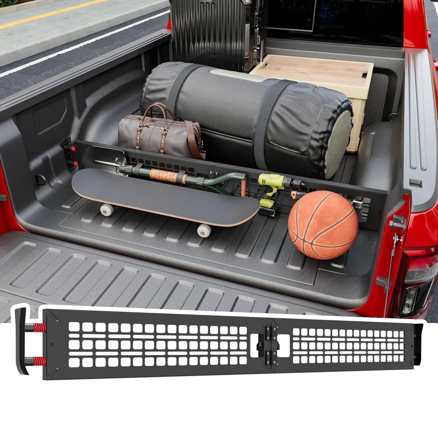 SZYANG Truck Bed Divider Compatible with 2019-2025 Dodge Ram 1500 Cargo Manager Molle Panel Truck Bed Organizer Replacement for 2019-2025 Dodge Ram Accessories