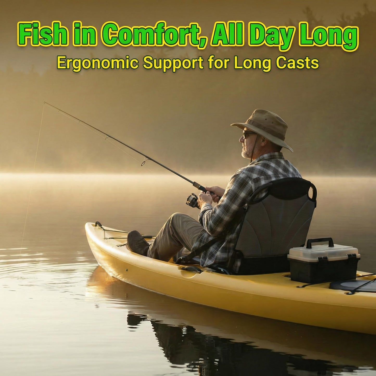 Islafeliz Aluminum Frame Kayak Seat Replacement – Breathable Mesh Stadium Chair for Sit-On-Top Fishing Kayaks & Canoes – High Back Support & Adjustable Straps
