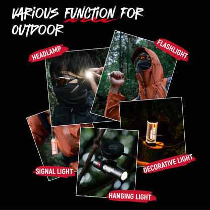 VSGO Pocket Ranger 35L Outdoor Photography Backpack & 5-in-1 Rechargeable Camping Lantern Set – Versatile Backpack and Multi-Function Lantern for Photography, Hiking, and Camping