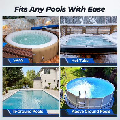 Pool Vacuum for Above Ground Pool, JESIMAIK 18.5 GPM Suction Rechargeable Pool Cleaner with Telescopic Pole, 60Min Runtime, Fast Charging Pool Vacuum for Above Ground or Inground Pools, Spas, Hot Tubs