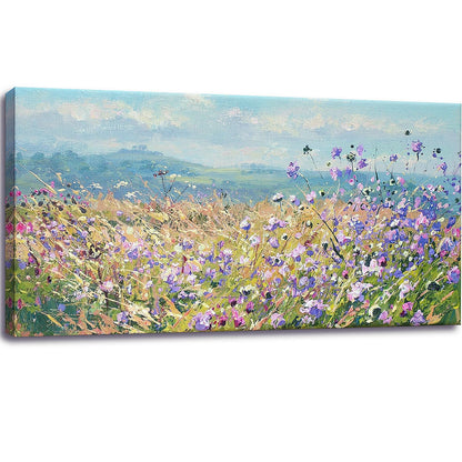 Flowers Wall Art Canvas Daisy Floral Textured Painting Modern Botanical Large Framed Pictures Artwork for Living Room Bedroom Bathroom Dinning Room Office Home Wall Decor Gifts 20x40