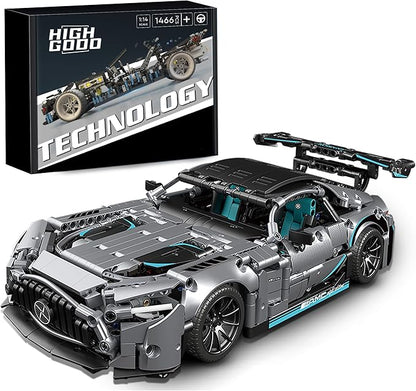 HIGH GODO Super Sports Car Building Sets for Adults 1:14 MOC Buildable Racing Cars Model Building Blocks Kit Supercar Birthday Gifts for Teens 14+ (1466pcs)