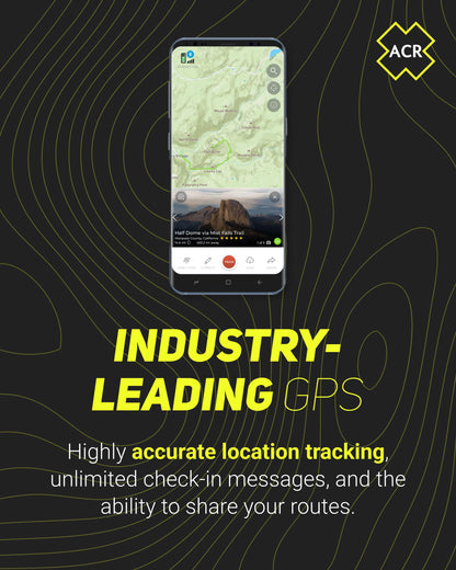 ACR Bivy Stick MESH Satellite Communicator - Dual-Mode LoRa®-Enabled Mesh & Global Iridium Coverage, Two-Way SMS, GPS Tracker, Group Messaging, SOS Emergency with 24hr Reserve Battery - iOS/Android