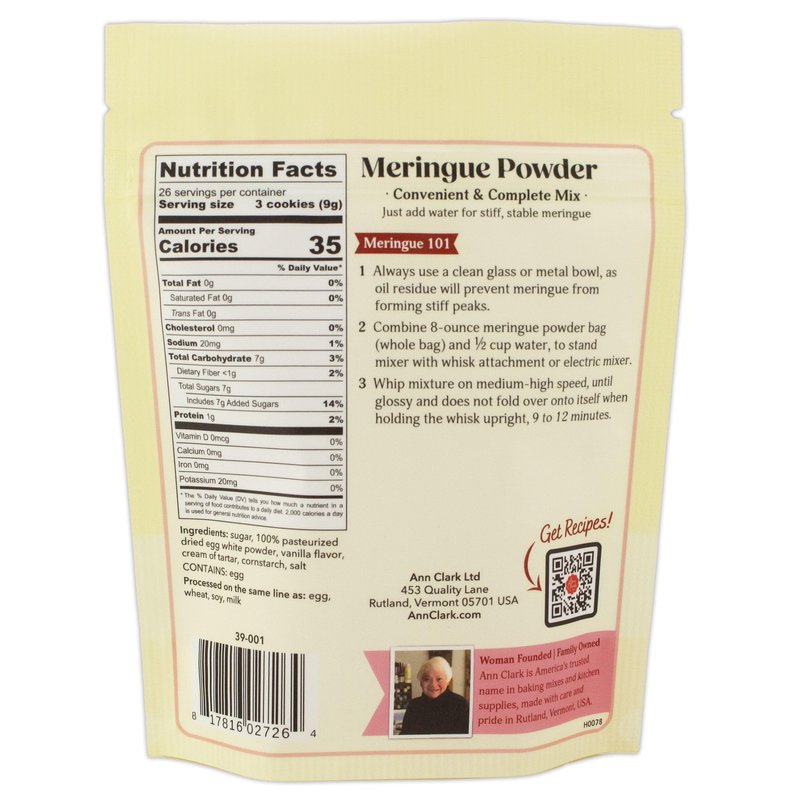 Ann Clark Cookie Cutters Premium Meringue Powder Made in USA, 8 oz