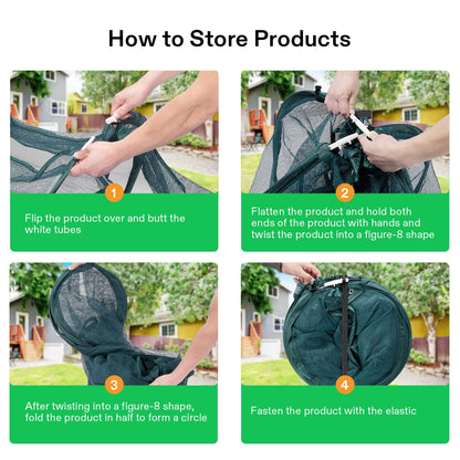 VIVOSUN Garden Netting Cover, 36 x 36 x 39 Inch Pop-up Guard Cover with Zip Entry for Plants, Vegetables, Fruits, Outdoor Run and Enclosure for Small Animals, 4-Pack, Green