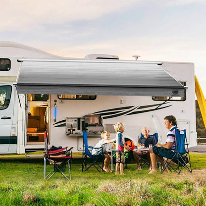 RV Awning Fabric Replacement 24ft – 19.5oz Heat-Sealed Vinyl, UV & Weatherproof, Sunproof, Universal Outdoor Canopy for RVs, Campers, Trailers & More – Heavy-Duty, Long-Lasting Protection